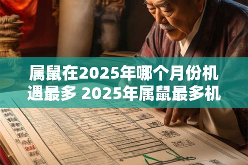 属鼠在2025年哪个月份机遇最多 2025年属鼠最多机遇月份 属鼠在2025年哪个月份机遇最多 2025年属鼠最多机遇月份