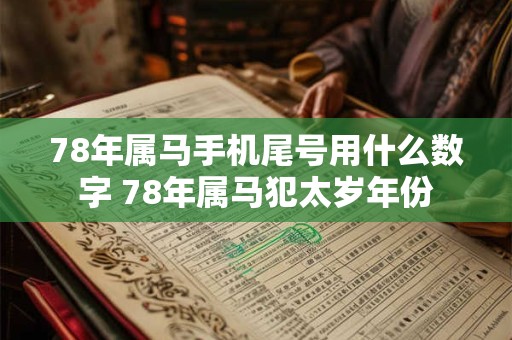 78年属马手机尾号用什么数字 78年属马犯太岁年份