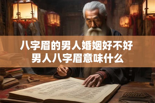 八字眉的男人婚姻好不好 男人八字眉意味什么