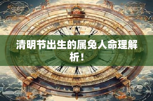 清明节出生的属兔人命理解析！