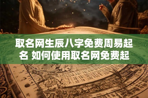取名网生辰八字免费周易起名 如何使用取名网免费起名