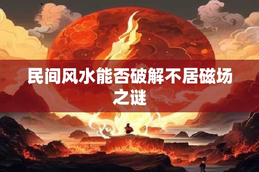 民间风水能否破解不居磁场之谜