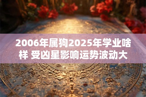 2006年属狗2025年学业啥样 受凶星影响运势波动大