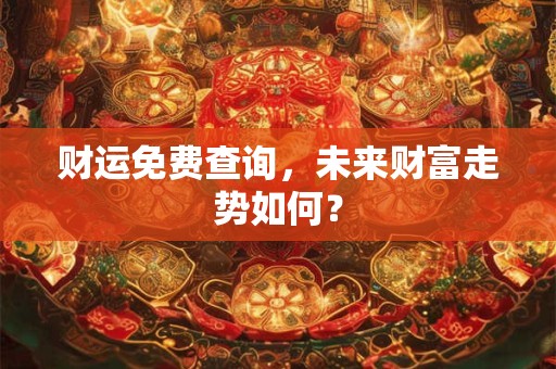 财运免费查询，未来财富走势如何？