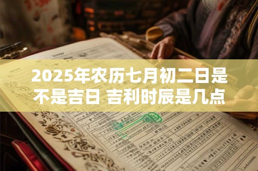 2026年农历七月初二日是不是吉日 吉利时辰是几点