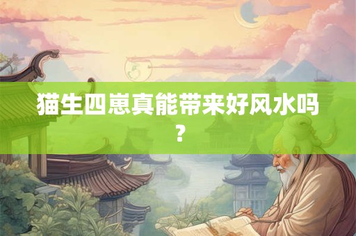 猫生四崽真能带来好风水吗？
