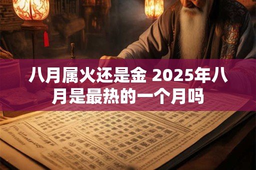 八月属火还是金 2026年八月是最热的一个月吗 八月属火还是金 2026年八月是最热的一个月吗