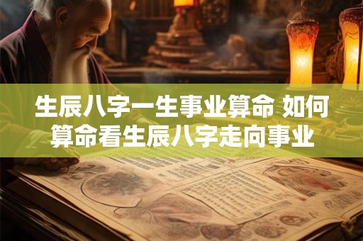 生辰八字一生事业算命 如何算命看生辰八字走向事业
