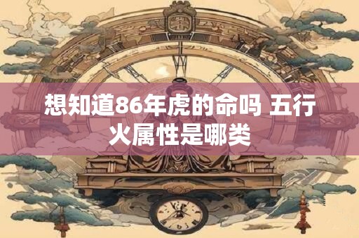 想知道86年虎的命吗 五行火属性是哪类 想知道86年虎的命吗 五行火属性是哪类