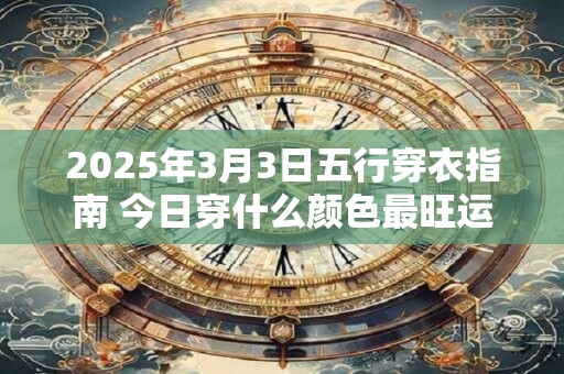 2025年3月3日五行穿衣指南 今日穿什么颜色最旺运