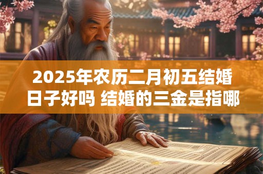 2025年农历二月初五结婚日子好吗 结婚的三金是指哪三金