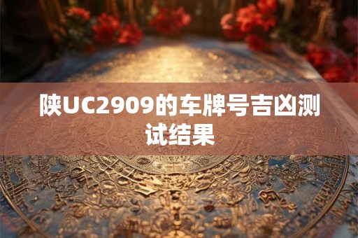 陕UC2909的车牌号吉凶测试结果