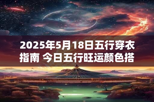 2025年5月18日五行穿衣指南 今日五行旺运颜色搭配