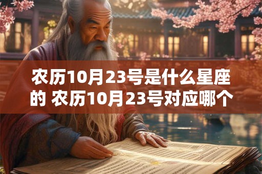 农历10月23号是什么星座的 农历10月23号对应哪个星座