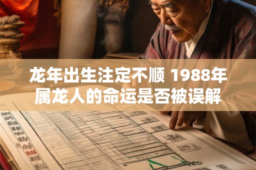龙年出生注定不顺 1988年属龙人的命运是否被误解