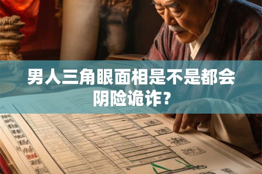 男人三角眼面相是不是都会阴险诡诈？