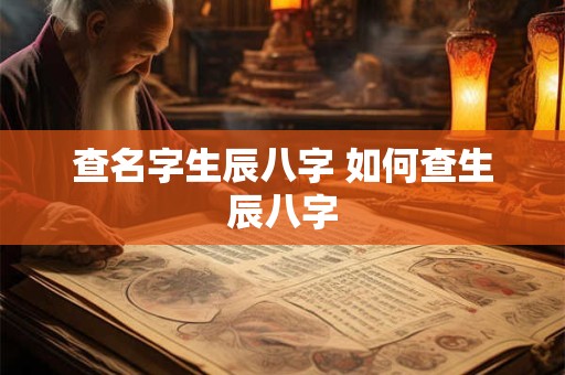 详细阅读:查名字生辰八字 如何查生辰八字 查名字生辰八字 如何查生辰八字