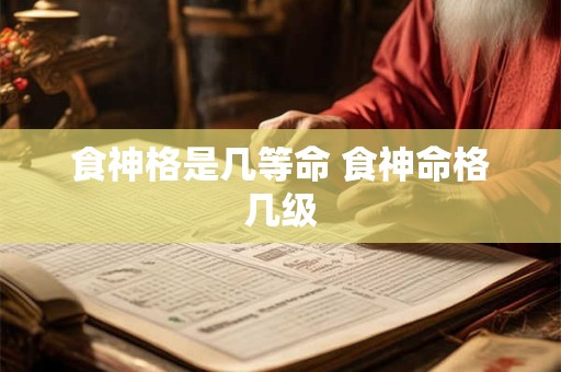食神格是几等命 食神命格几级