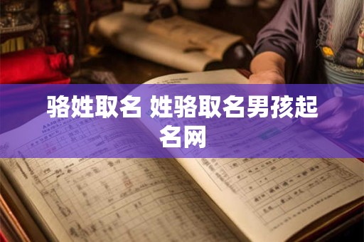 骆姓取名 姓骆取名男孩起名网