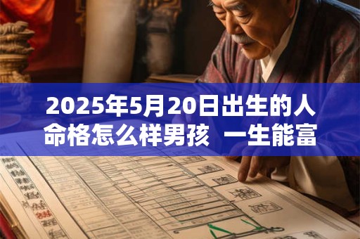 2025年5月20日出生的人命格怎么样男孩  一生能富贵吗