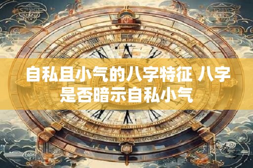 自私且小气的八字特征 八字是否暗示自私小气