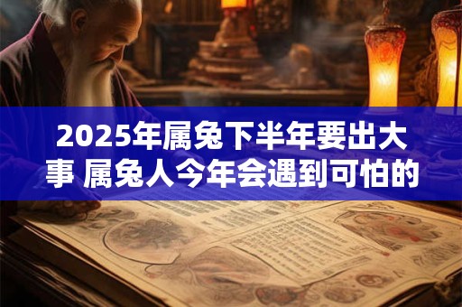 2025年属兔下半年要出大事 属兔人今年会遇到可怕的事情吗
