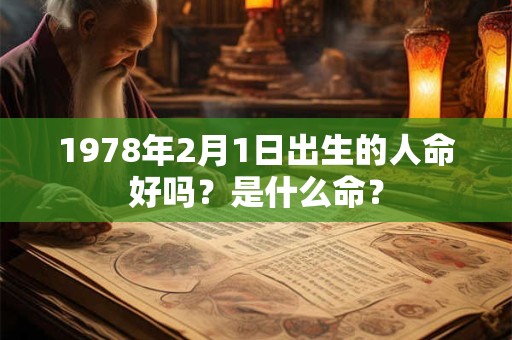 1978年2月1日出生的人命好吗？是什么命？