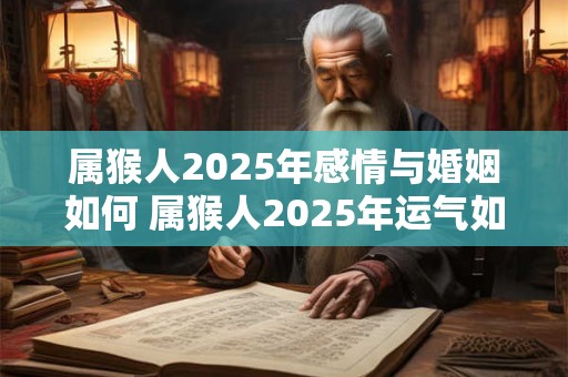 属猴人2025年感情与婚姻如何 属猴人2025年运气如何
