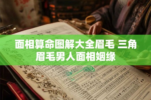 面相算命图解大全眉毛 三角眉毛男人面相姻缘