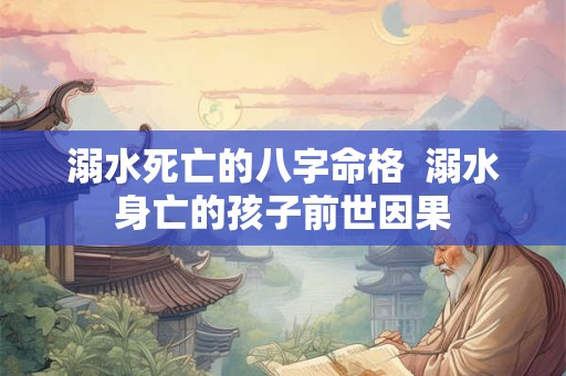 溺水死亡的八字命格  溺水身亡的孩子前世因果