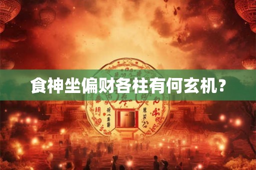 食神坐偏财各柱有何玄机？
