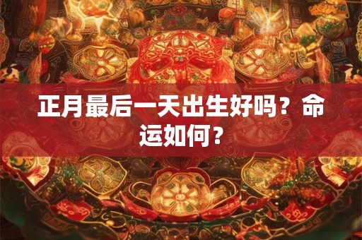 正月最后一天出生好吗？命运如何？