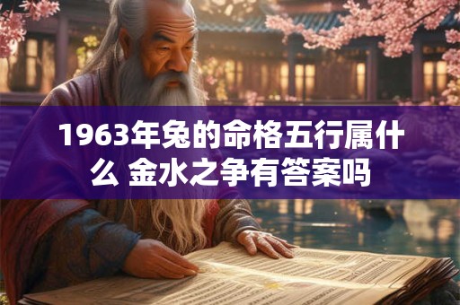 1963年兔的命格五行属什么 金水之争有答案吗