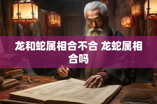 龙和蛇属相合不合 龙蛇属相合吗