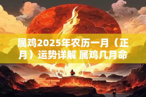 属鸡2026年农历一月（正月）运势详解 属鸡几月命苦