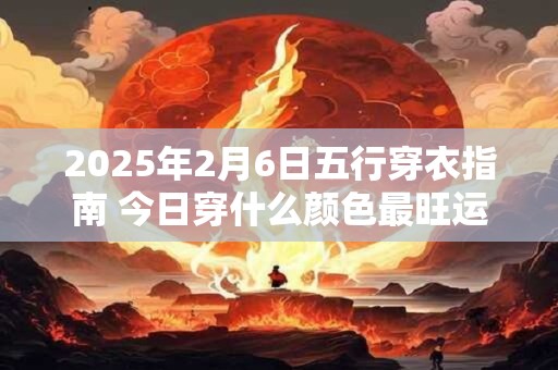 2025年2月6日五行穿衣指南 今日穿什么颜色最旺运 2025年2月6日五行穿衣指南 今日穿什么颜色最旺运