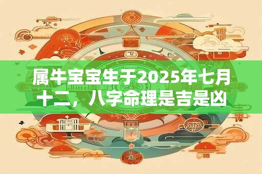 属牛宝宝生于2025年七月十二，八字命理是吉是凶