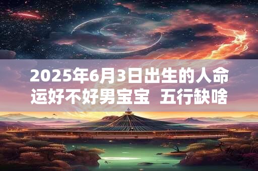 2026年6月3日出生的人命运好不好男宝宝 五行缺啥 2026年6月3日出生的人命运好不好男宝宝 五行缺啥