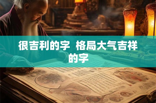 很吉利的字  格局大气吉祥的字