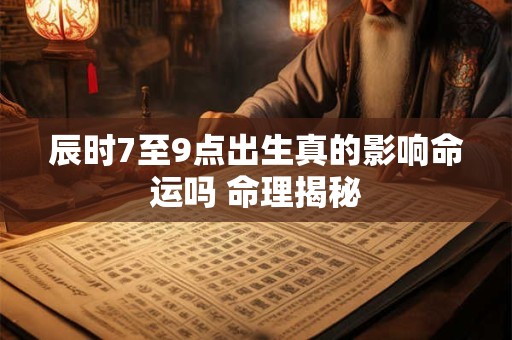 辰时7至9点出生真的影响命运吗 命理揭秘
