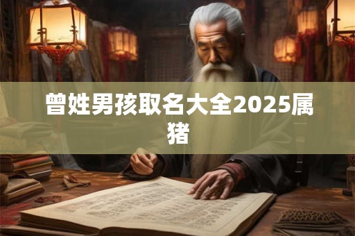 曾姓男孩取名大全2026属猪 曾姓男孩取名大全2026属猪