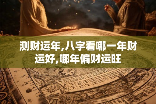 测财运年,八字看哪一年财运好,哪年偏财运旺