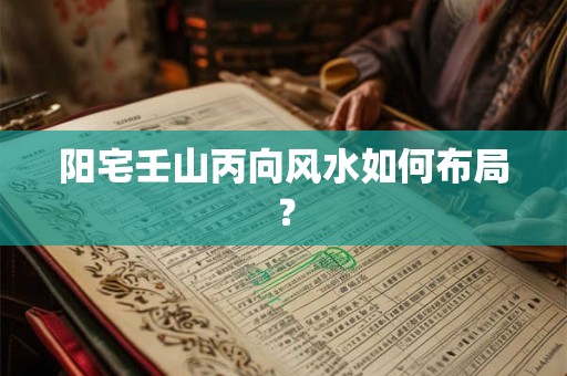 阳宅壬山丙向风水如何布局？