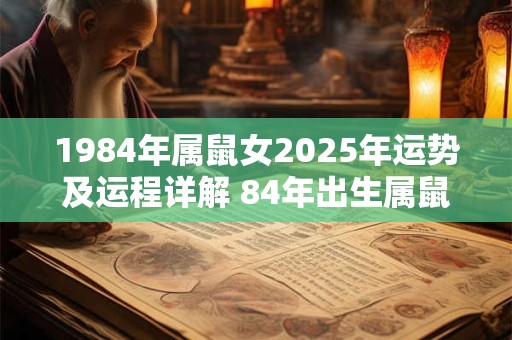1984年属鼠女2025年运势及运程详解 84年出生属鼠人2025全年每月运势女性