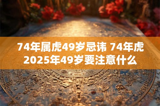 74年属虎49岁忌讳 74年虎2025年49岁要注意什么 74年属虎49岁忌讳 74年虎2025年49岁要注意什么