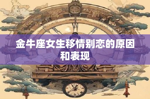 金牛座女生移情别恋的原因和表现