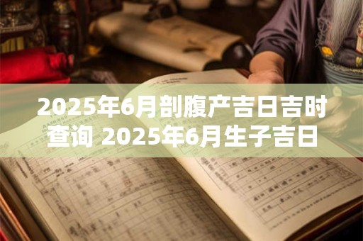 2025年6月剖腹产吉日吉时查询 2025年6月生子吉日！