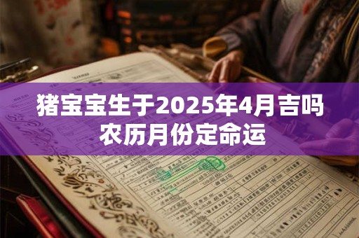 猪宝宝生于2025年4月吉吗 农历月份定命运