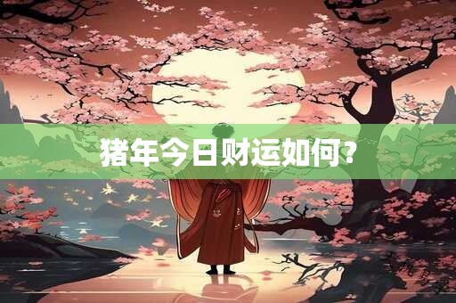猪年今日财运如何? 猪年今日财运如何?