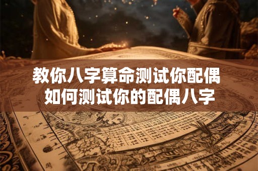 教你八字算命测试你配偶 如何测试你的配偶八字